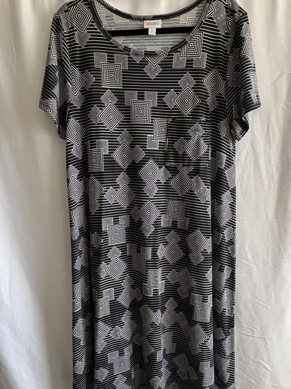 LuLaRoe Carly L Box Logo Mickey Heads Disney Dress